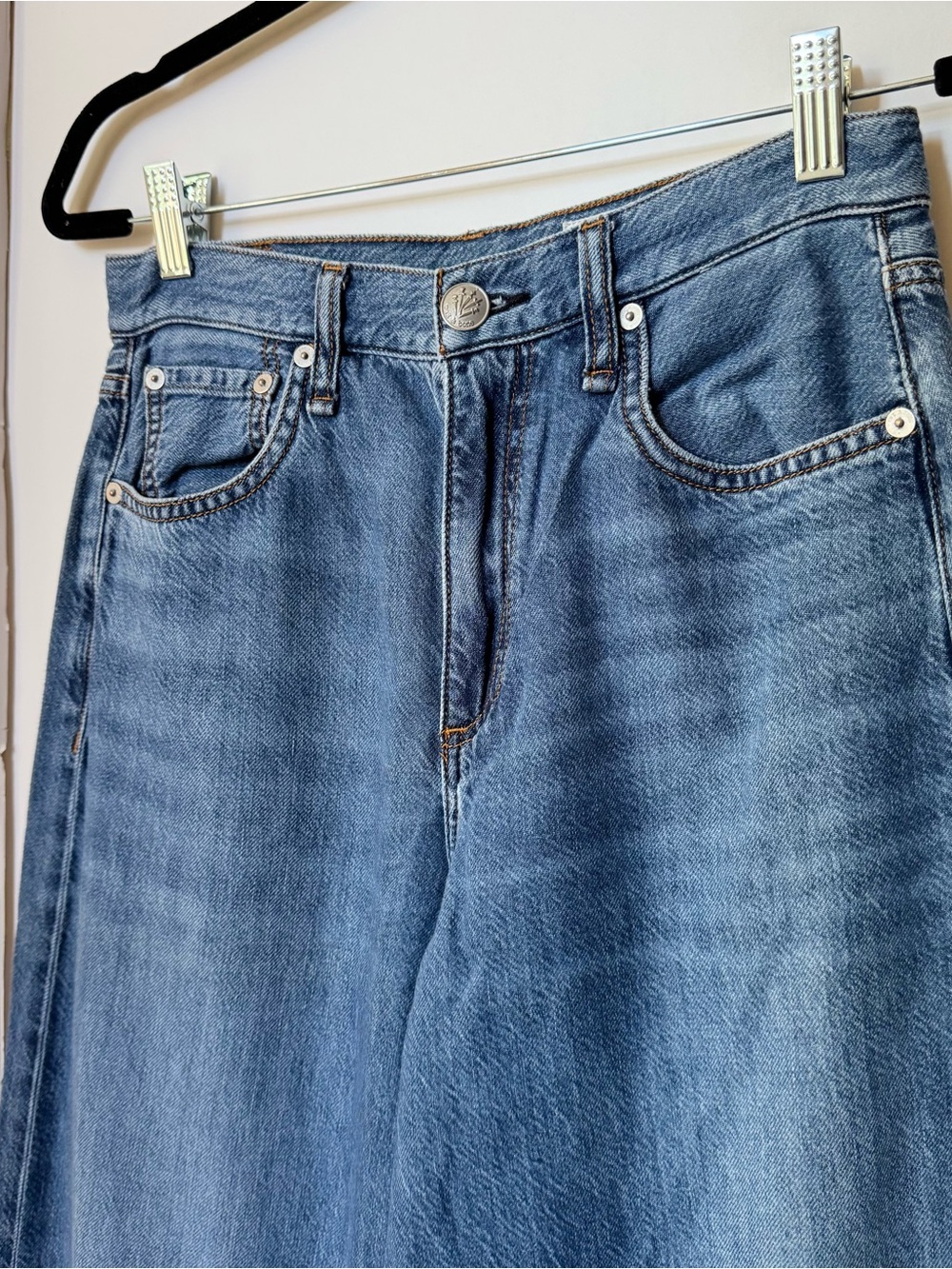 Rag & Bone Featherweight Sofie Wide-Leg Jeans Otto Blue 26 - Picture 5 of 12